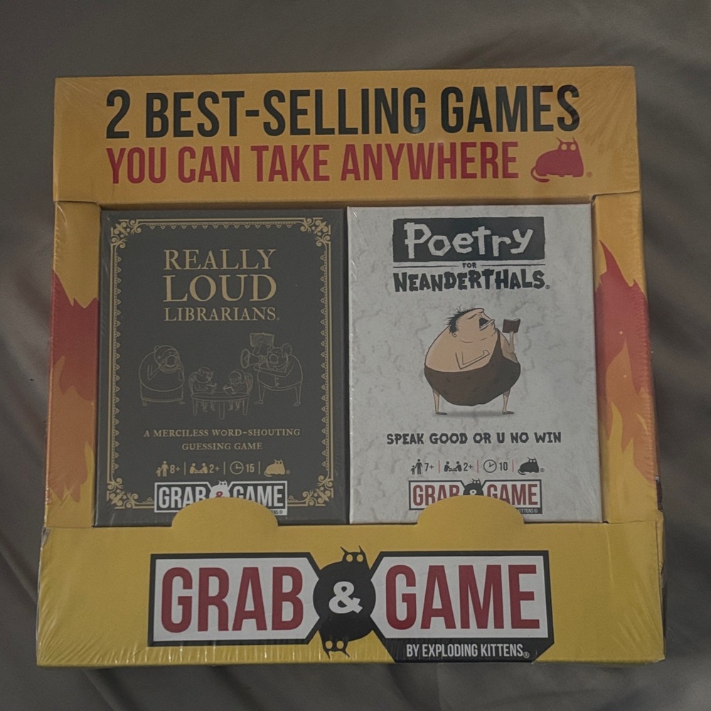Grab & Game Set - Really Loud Librarians and Poetry for Neanderthals